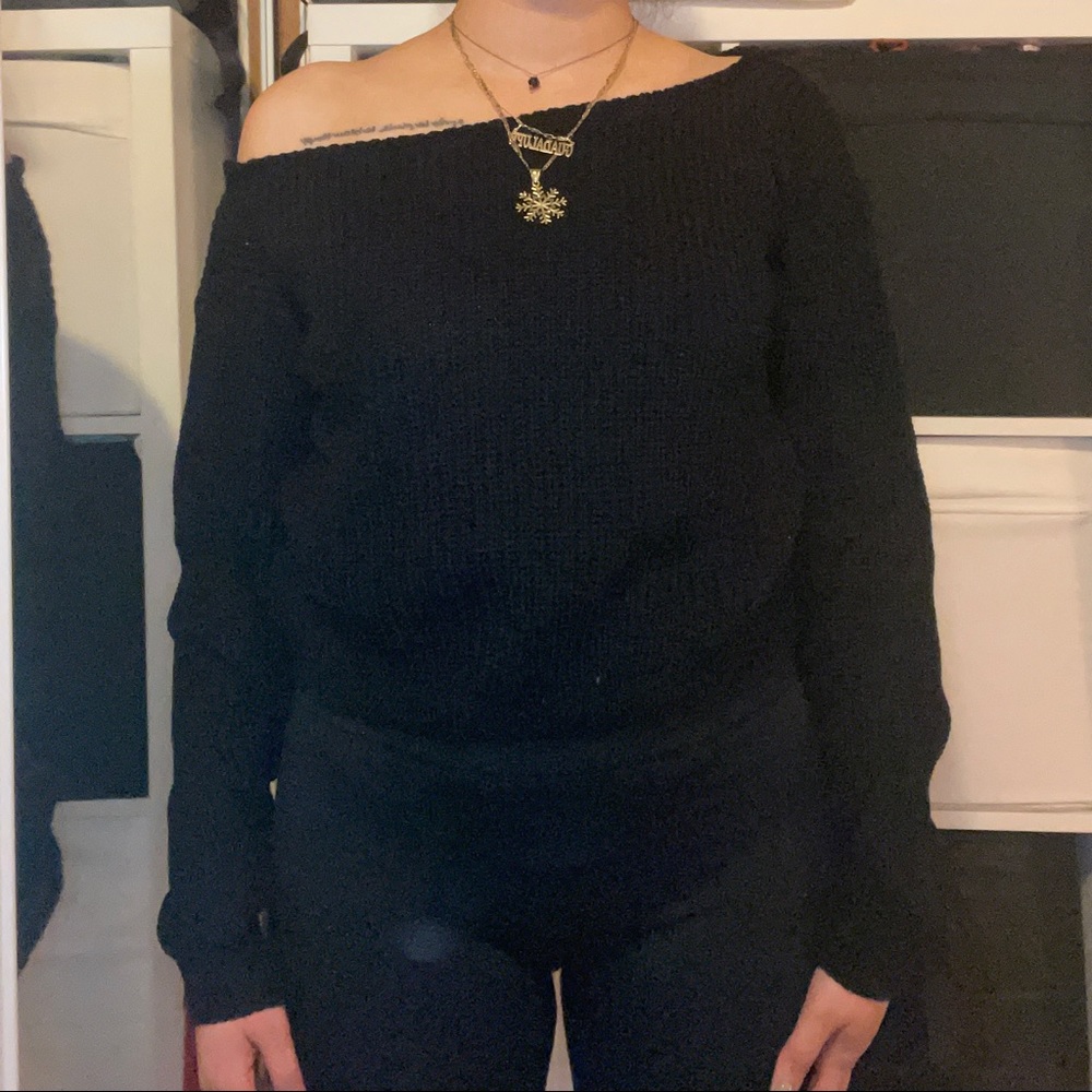 Off the shoulder sweater
